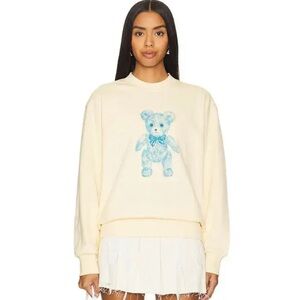 Yuhan Wang Teddy Sweatshirt Size Medium 100% Cotton Ivory